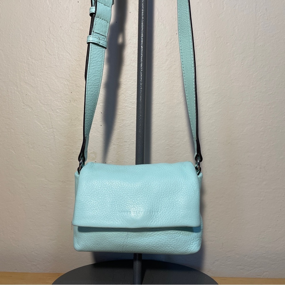 Aimee Kestenberg Broadway Mini Tiffany Blue Leather Crossbody Bag Aqua Shoulder